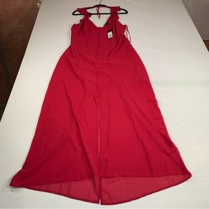 Dynamite Robe Ruffle All Over Maxi Dress Persian Red Size G/L